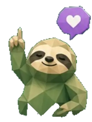 Low-poly Sloth guide